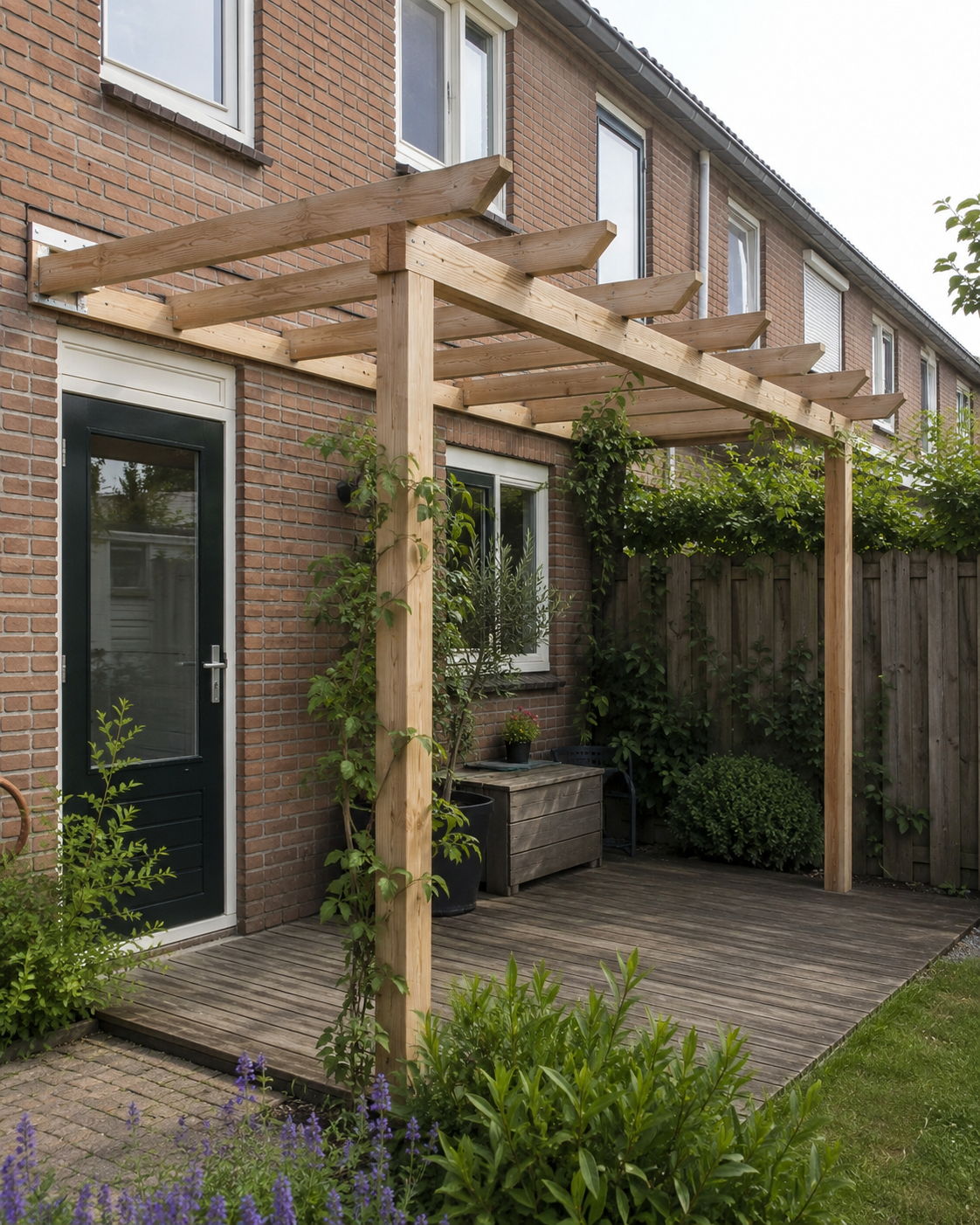 Projecten Houten pergola aan de woning